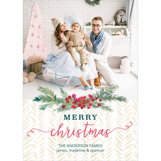 Berry Swag Holiday Photo Cards